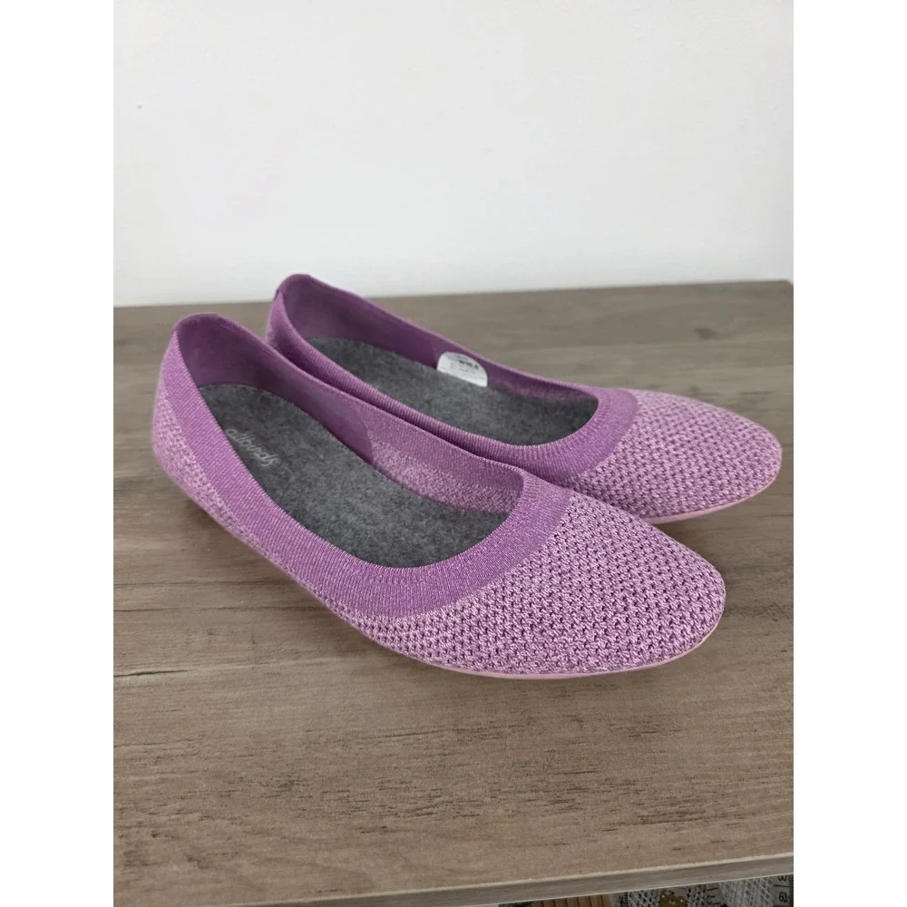 Allbirds Tree Breezers Women's Knit Ballet Flats Lavender Size 10.5‎